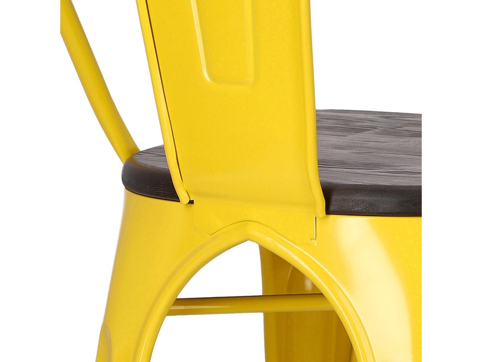 Krzesło Paris Wood żółte sosna szczot. - d2design